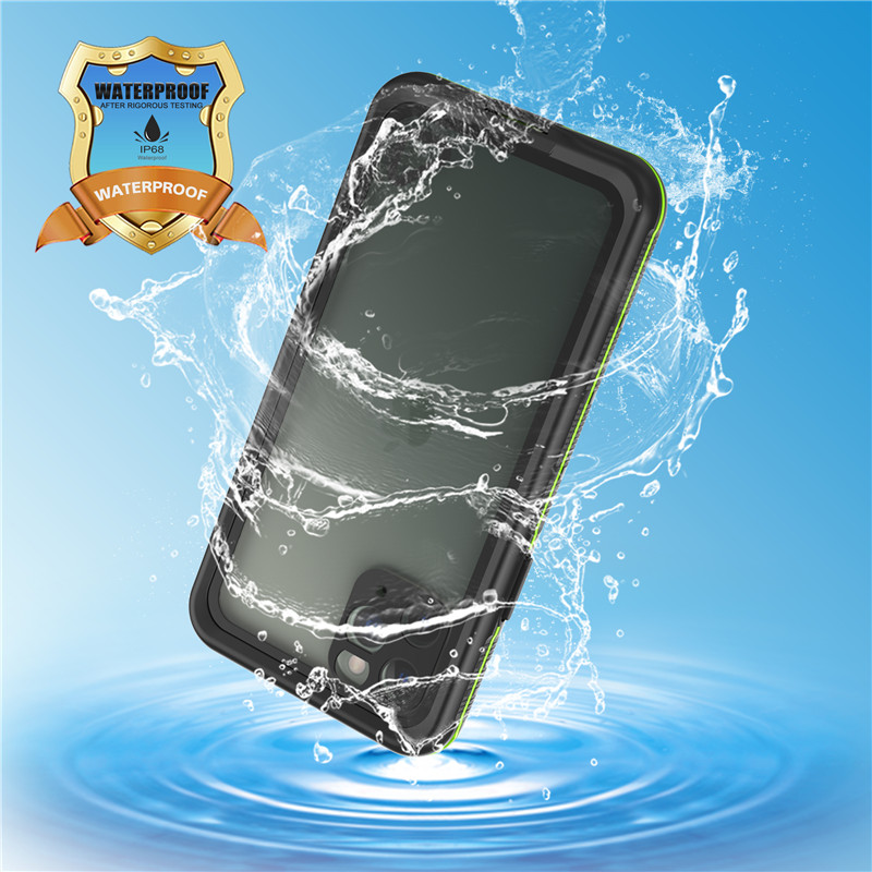 Underwater phone case waterproof holder iphone 11 pro waterproof case ( black) with transparent back cover