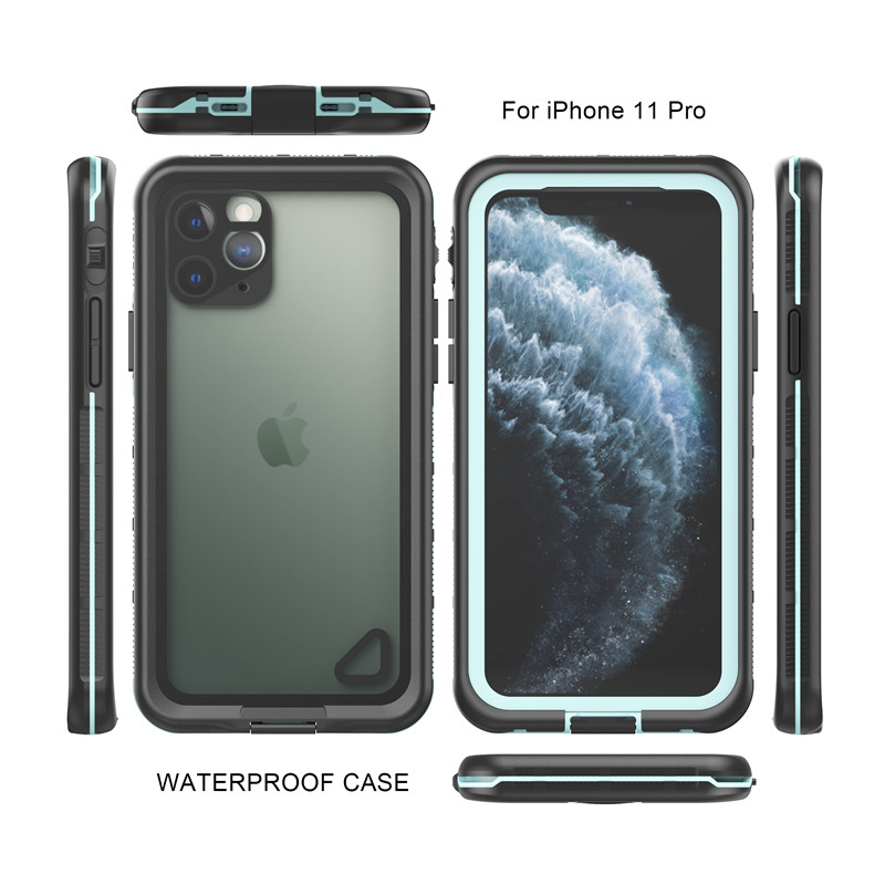 Waterproof cell best iphone 11 pro case waterproof lifeproof waterproof iphone 11 pro ( blue) with transparent back cover