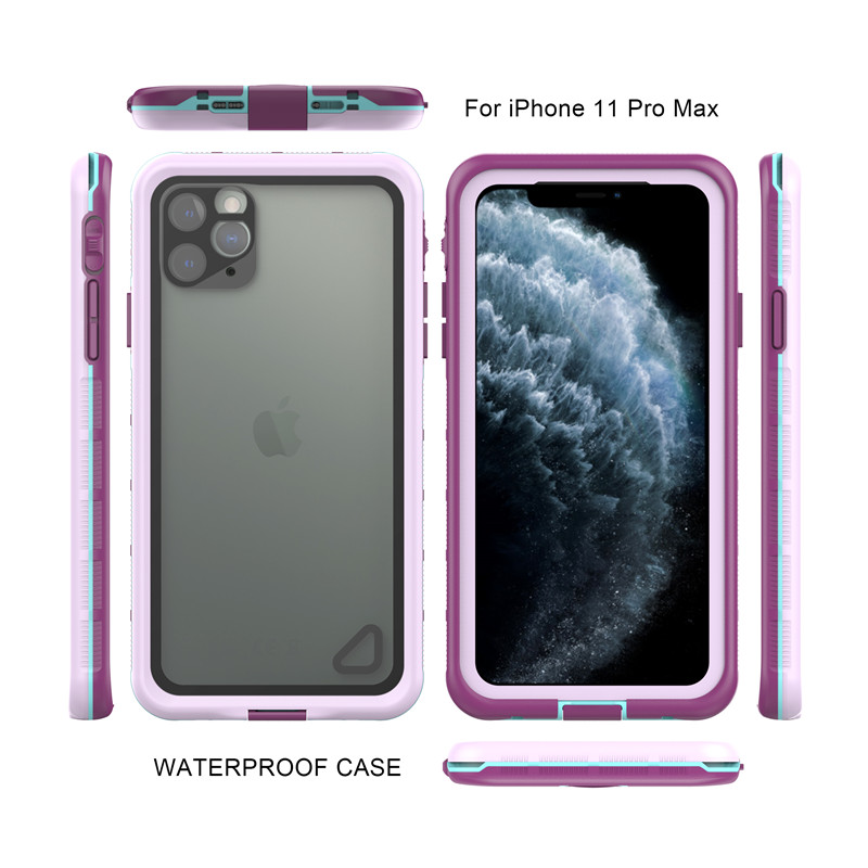 Waterproof phone pocket best cheap waterproof iphone 11 pro max case immortal waterproof iphone case ( purple) with transparent back cover