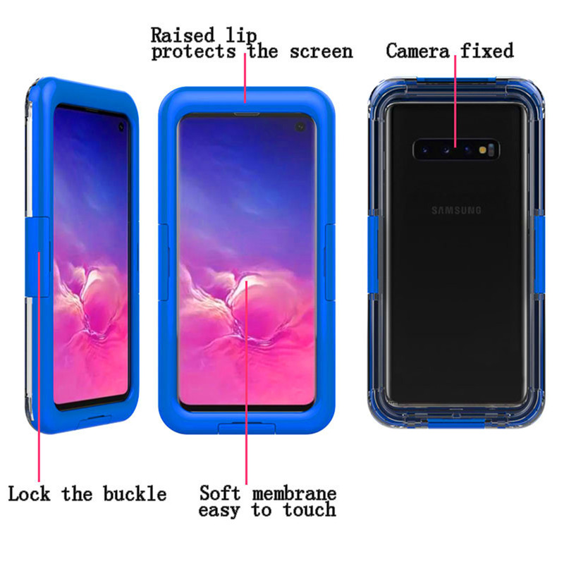 Underwater phone protection best life proof phone case for Samsung S10 ( Blue )