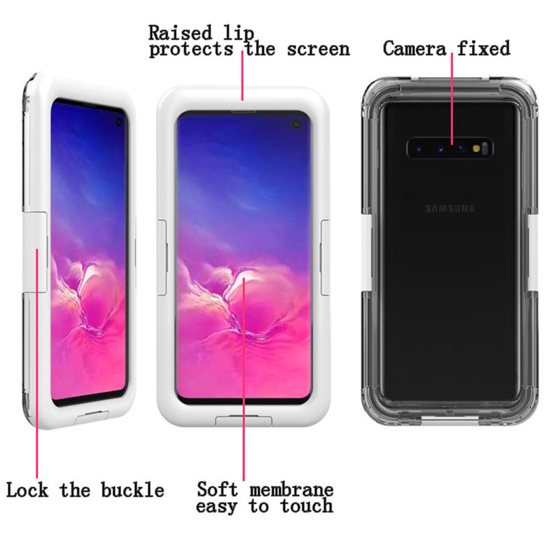 Phone cases with water in them phone water protector life case for Samsung S10 ( White )