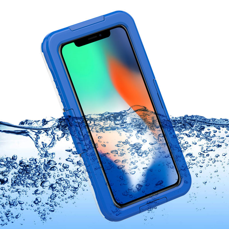 Waterproof phone case iphone XS Max wterproof mobile case lifeproof case ( Blue )