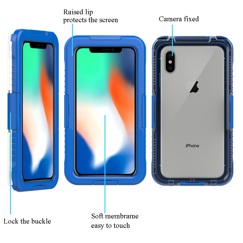 Waterproof phone case iphone XS Max wterproof mobile case lifeproof case ( Blue )