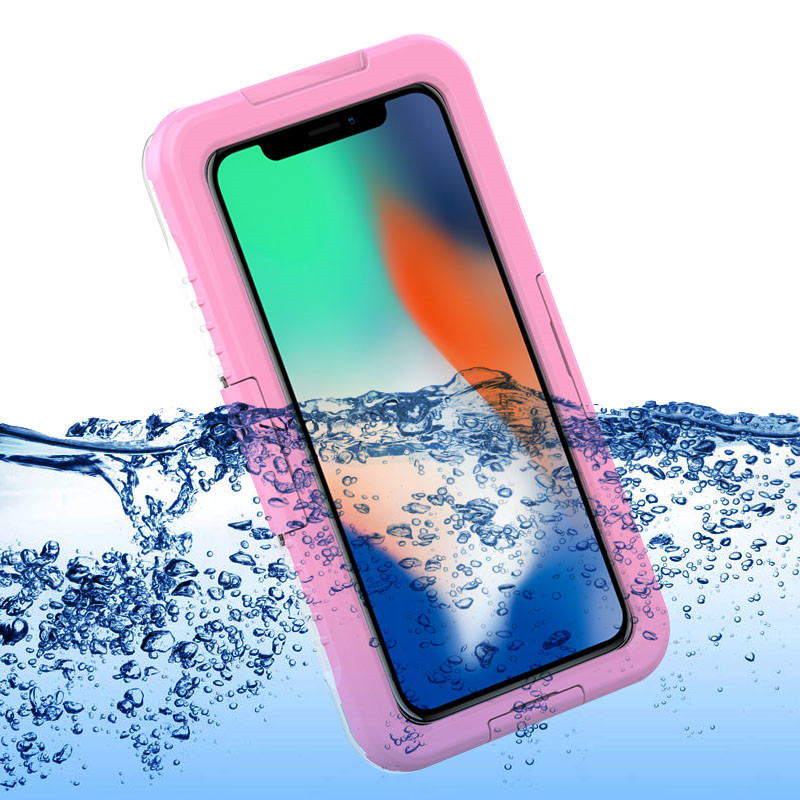 Good waterproof cases dry bag for iphone XS Max mobile phone wterproof bag ( Pink )