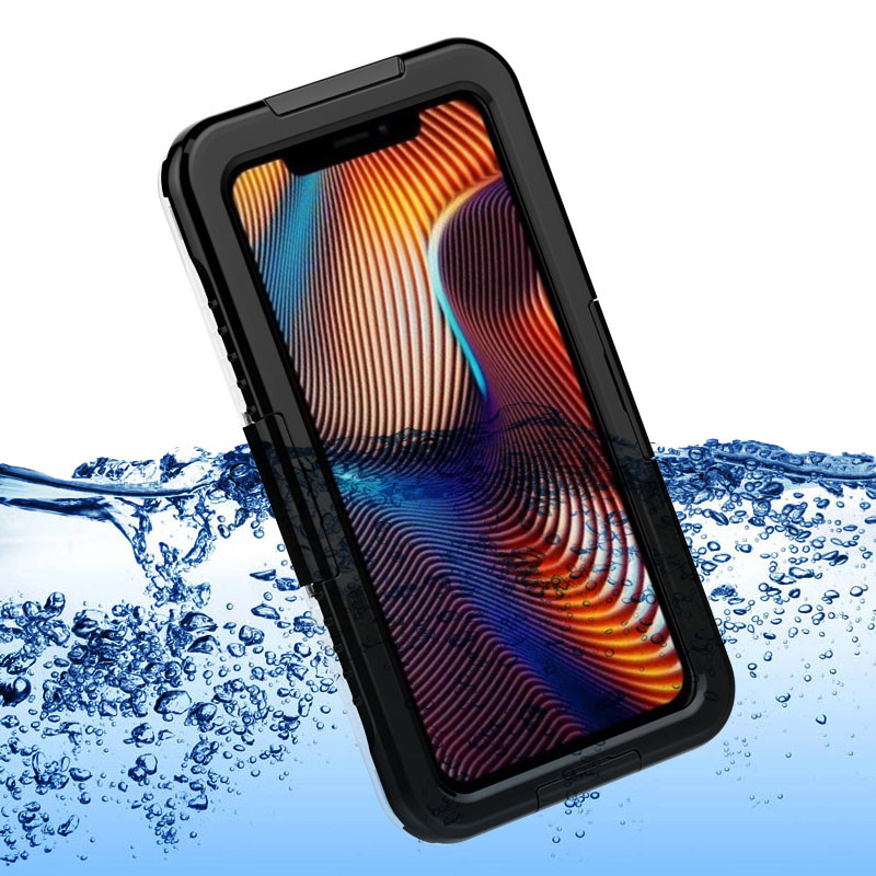 The best waterproof case apple waterproof case waterproof case bag for iphone XR ( Black )