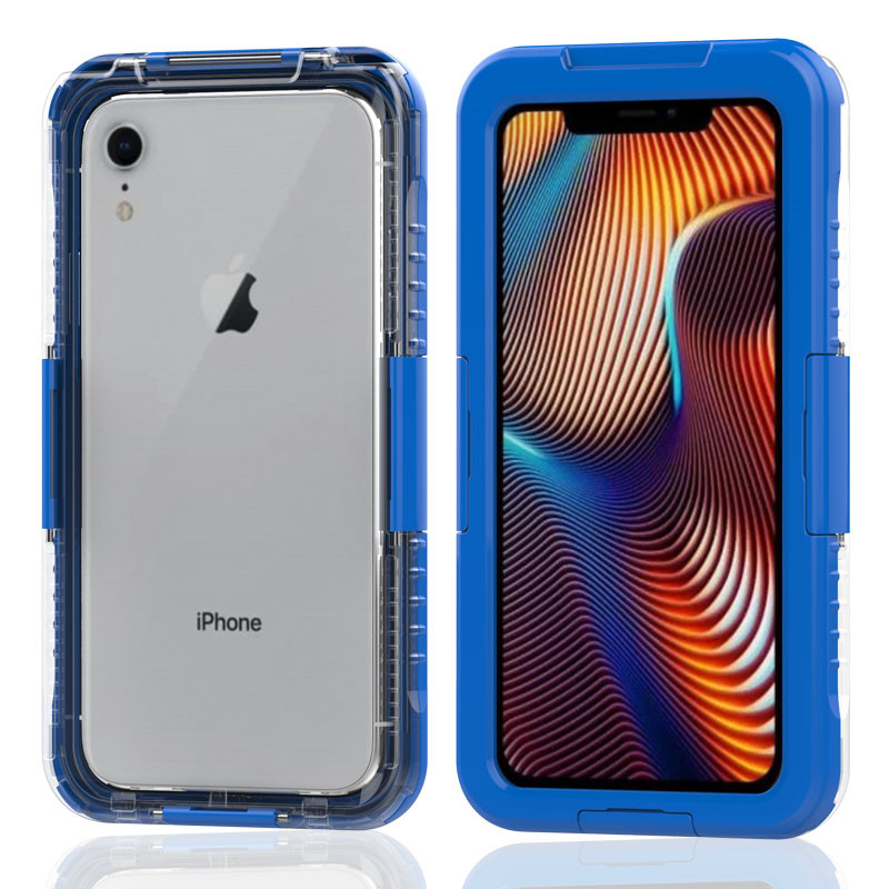 Waterproof pack for iphone water shock dust proof best waterproof case for iphone XR ( Blue )
